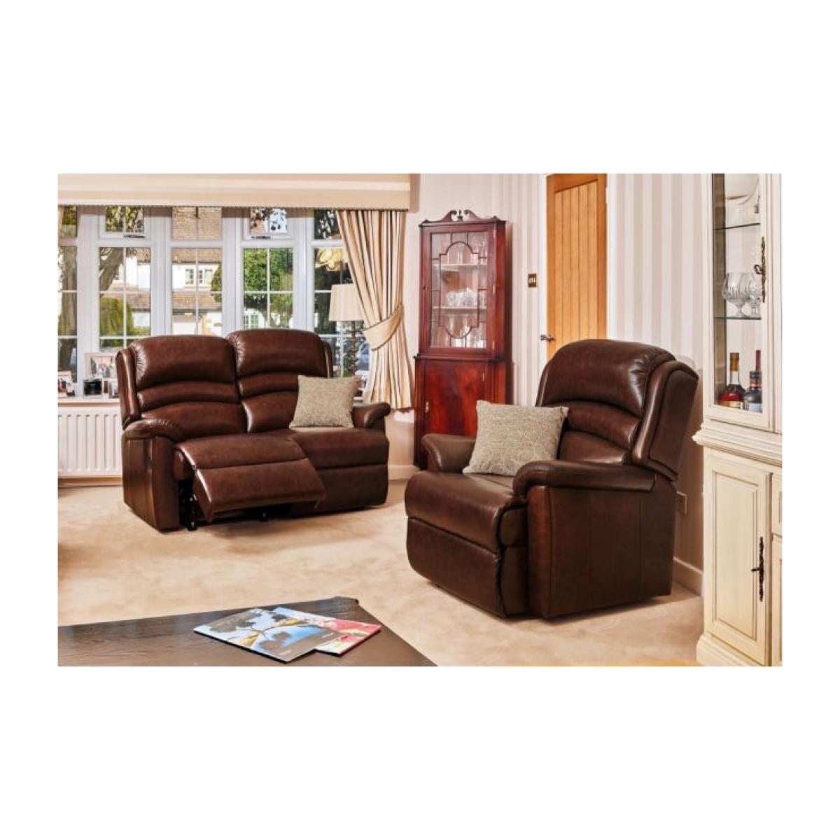 Sherborne Olivia 2 Seater Leather Rechargeable Power Recliner Sofa – image 1