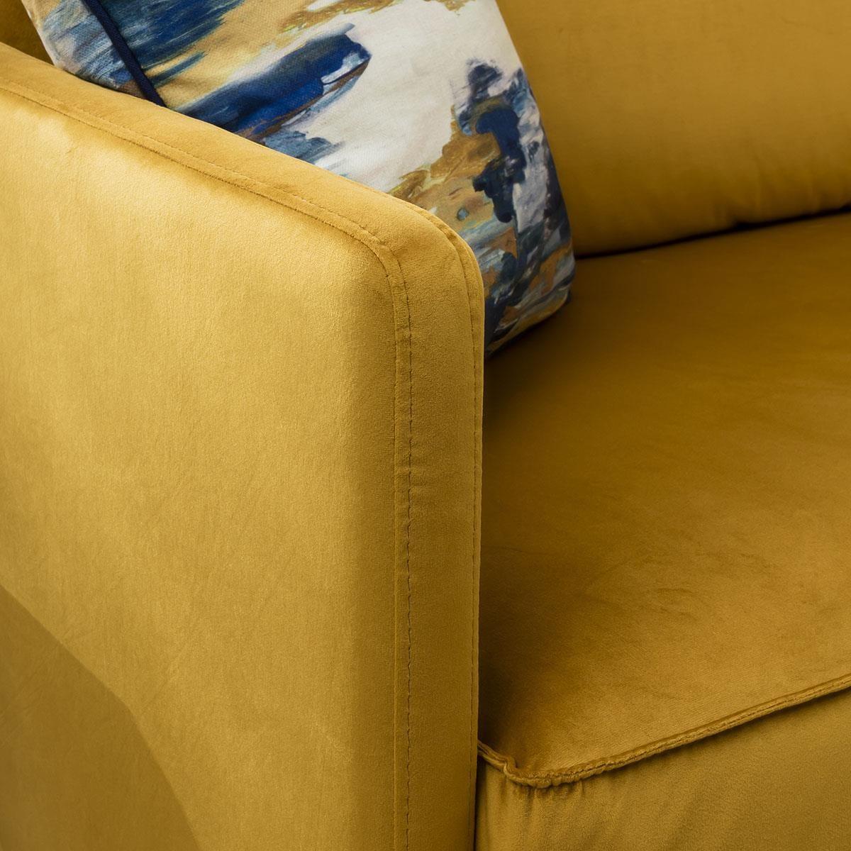 Quatropi Velvet 2 Seater Small Sofa Grey 150cm - In Stock Quick Delivery – image 4