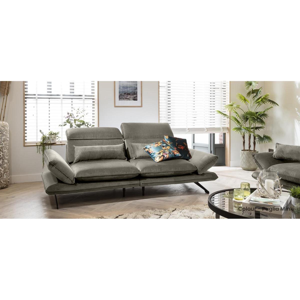 Quatropi 2 Seater Modular Sofa - Adjustable Headrest, Reid 222x118cm – image 8
