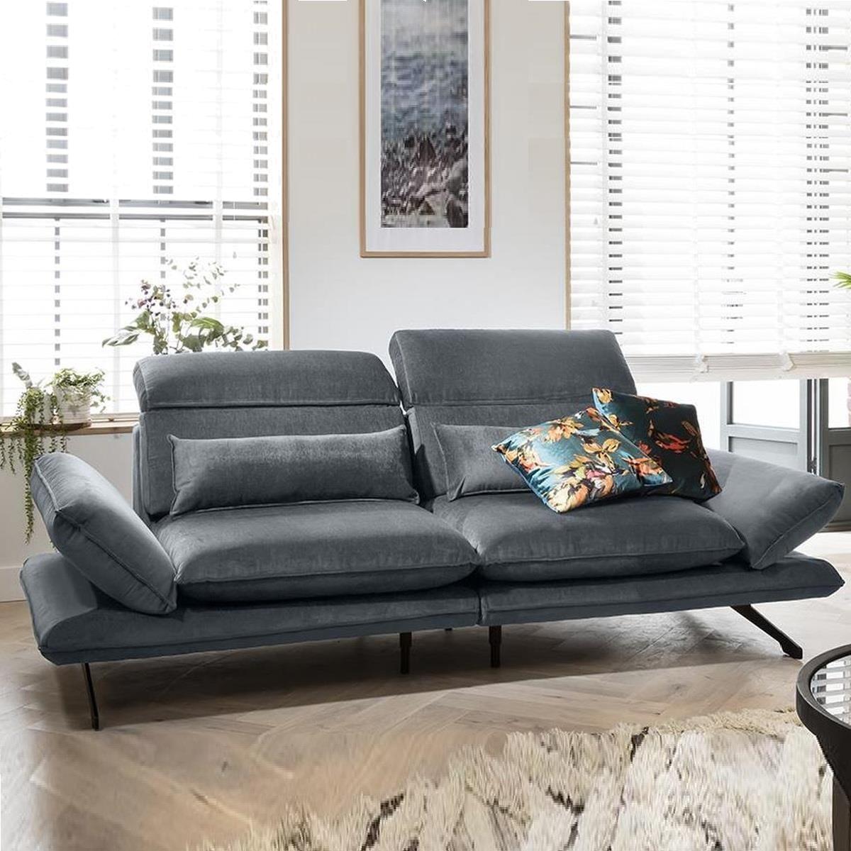 Quatropi 2 Seater Modular Sofa - Adjustable Headrest, Reid 222x118cm – image 1