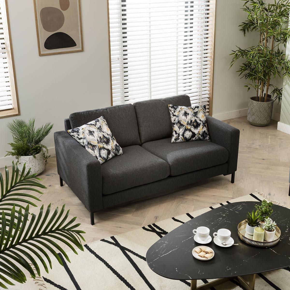 Quatropi Modern 2 Seater Sofa - Metal Legs - Choose Your Premium Fabric - 205cm – image 1