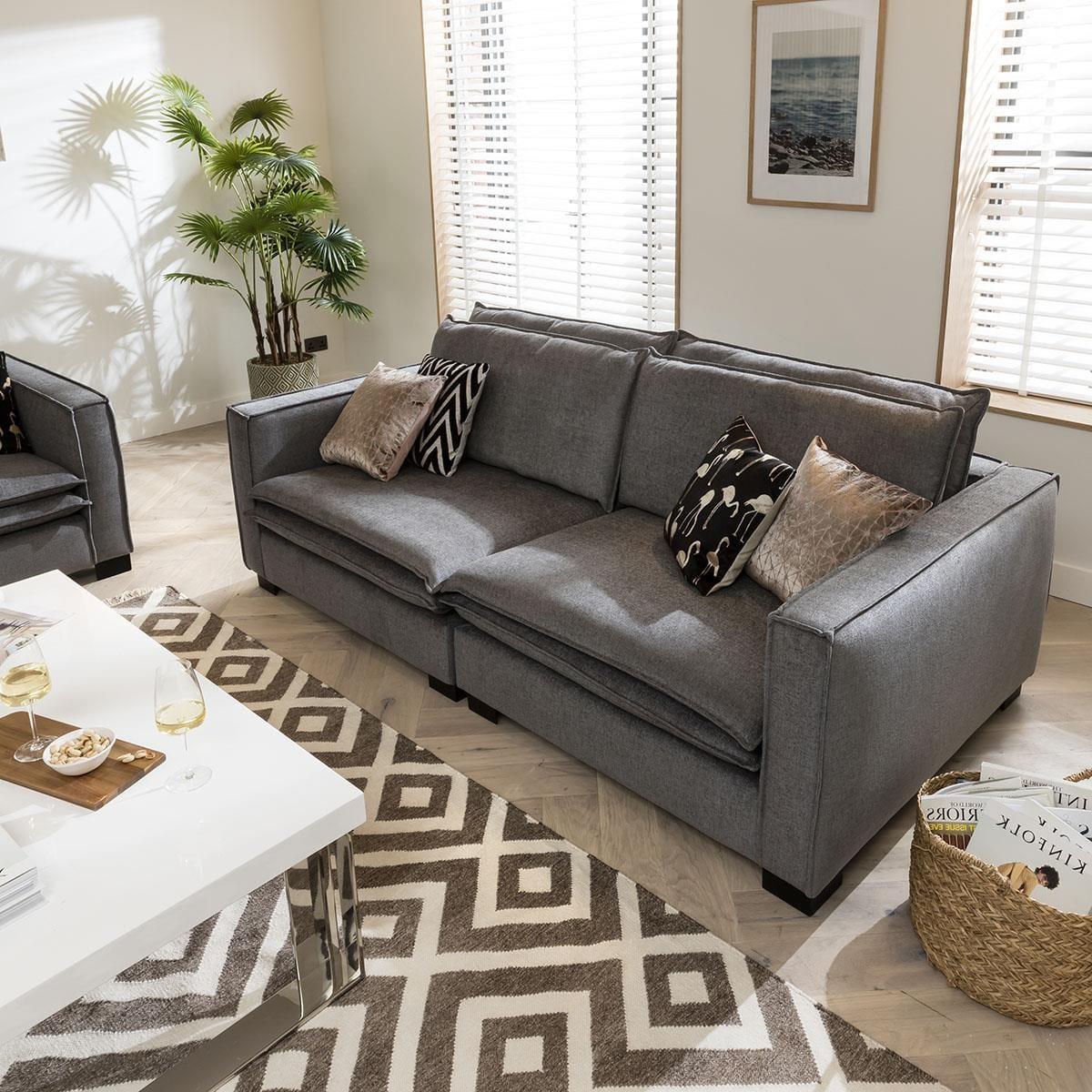 Quatropi 2 Seater Modular Sofa - XL Extra Deep, Kyle 210x118cm