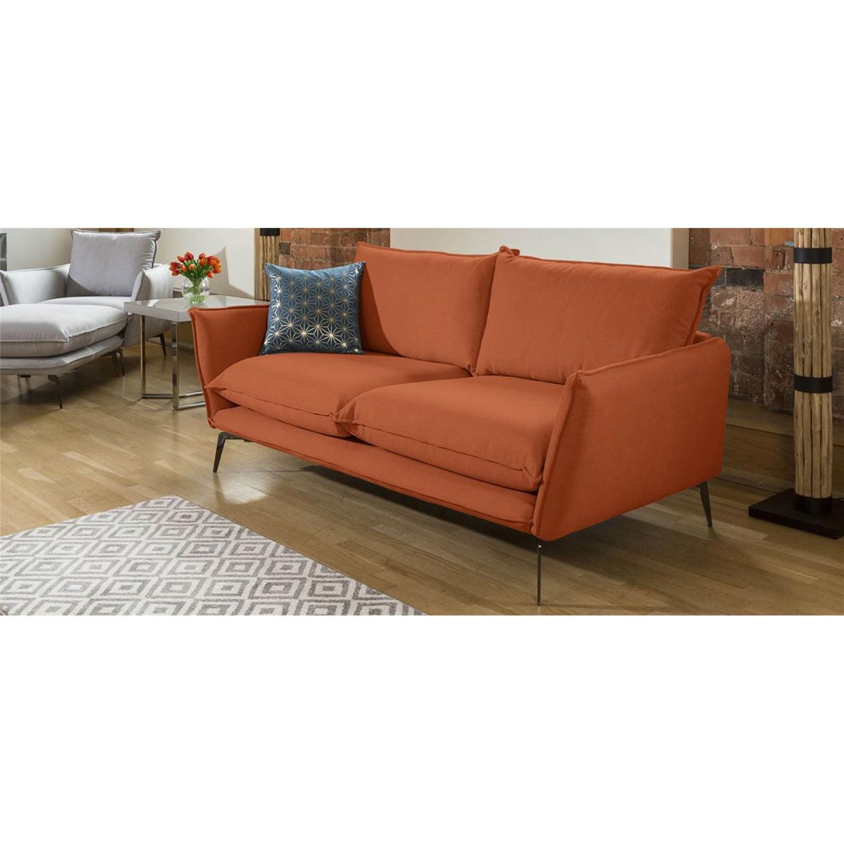 Rachel Modern Large 2 Seater Soft Sofa Many Fabrics 2.0 x 0.85m – image 5