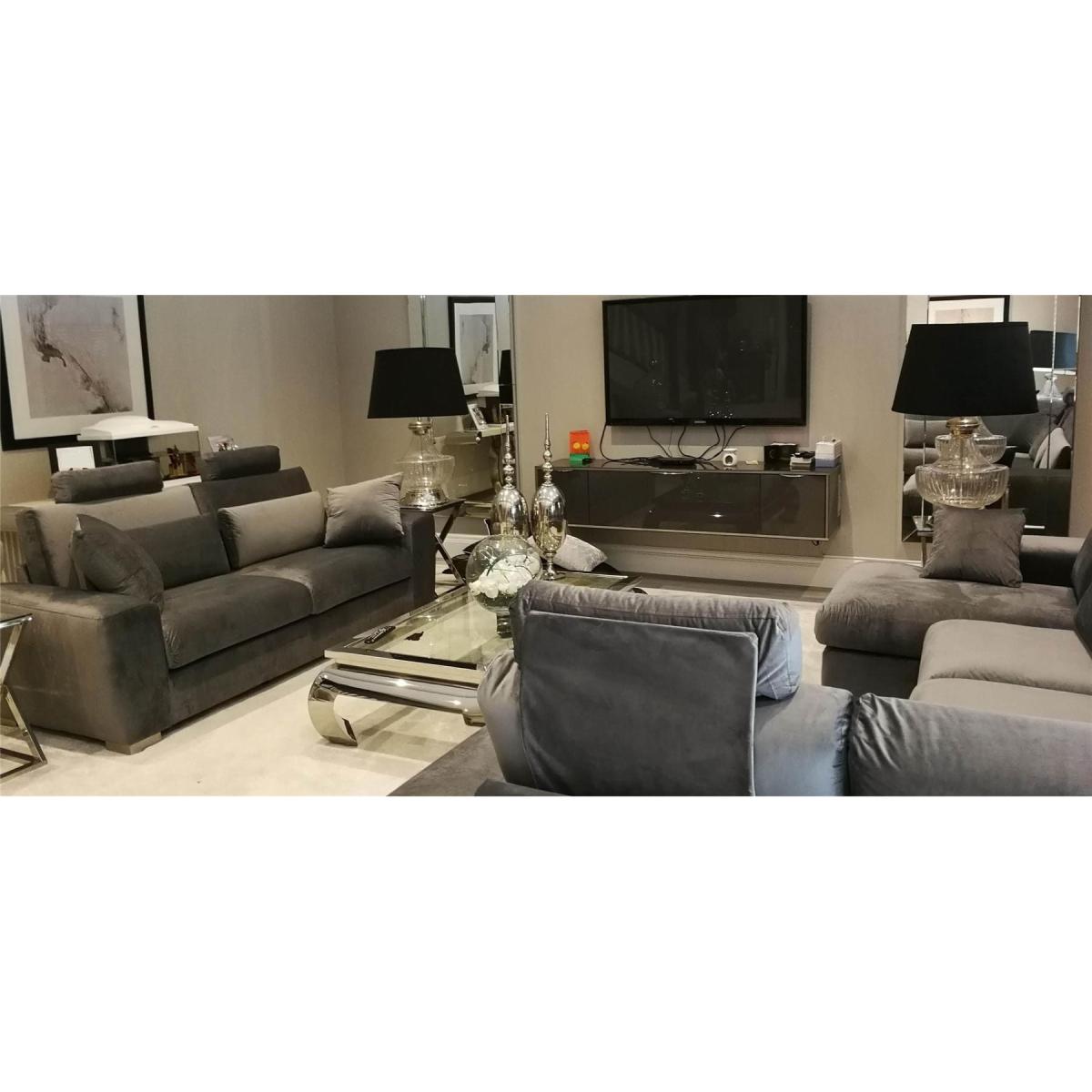 Quatropi Ohio Premium Large 2 Seater Sofa / Settee Velvet Fabric 2S – image 3