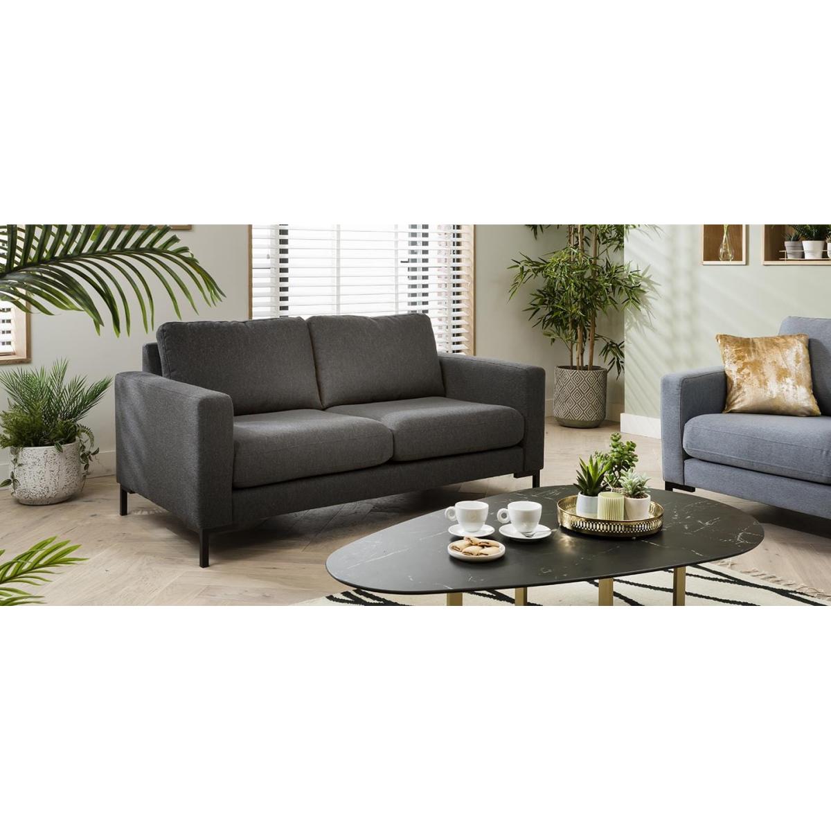 Quatropi Modern 2 Seater Sofa Dark Grey - In Stock Quick Delivery – image 2