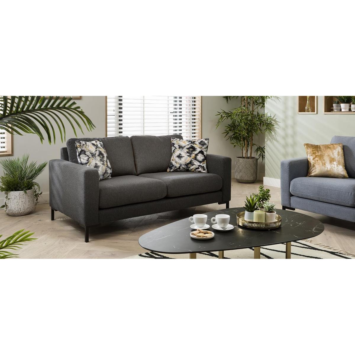 Quatropi Modern 2 Seater Sofa Dark Grey - In Stock Quick Delivery – image 3