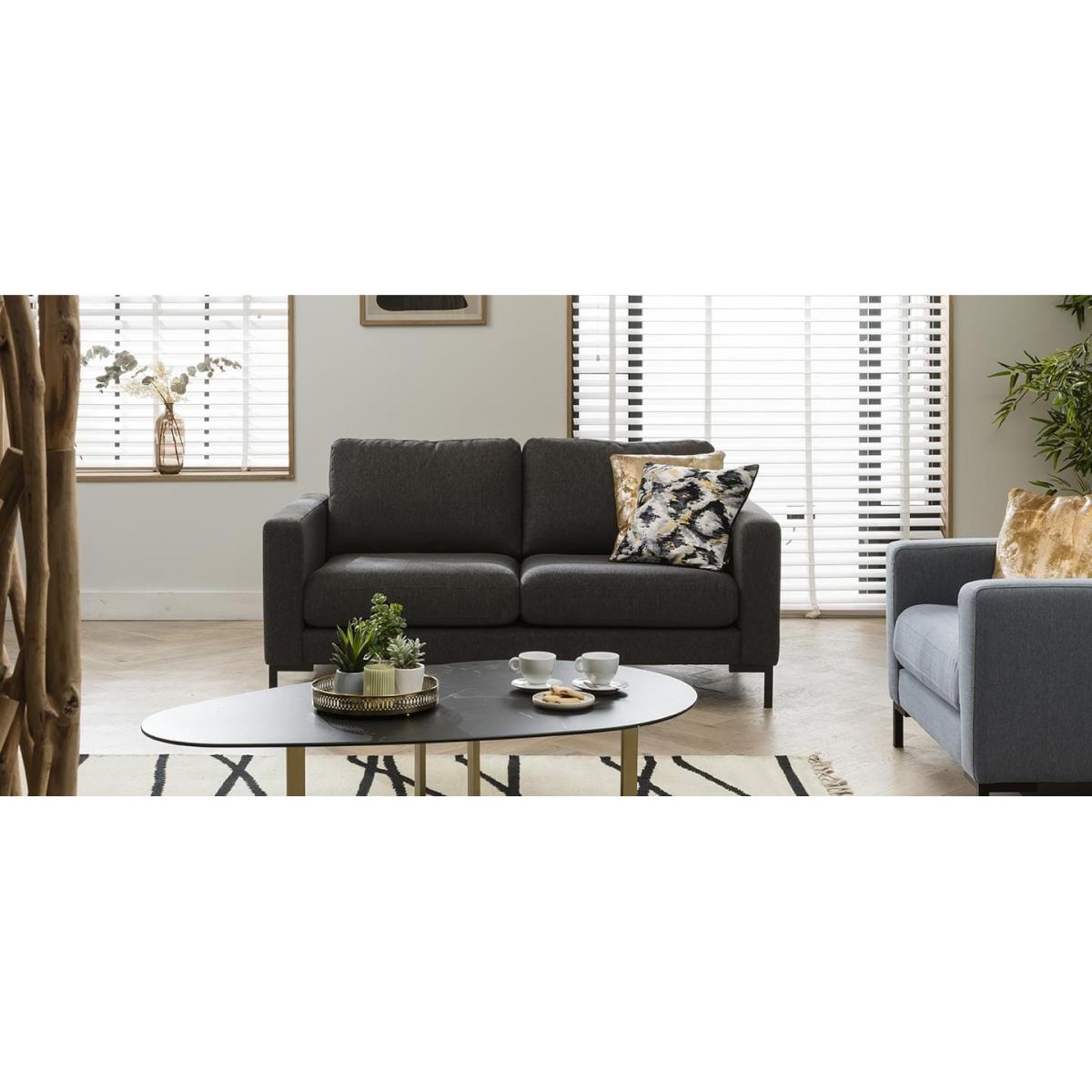 Quatropi Modern 2 Seater Sofa Dark Grey - In Stock Quick Delivery – image 4