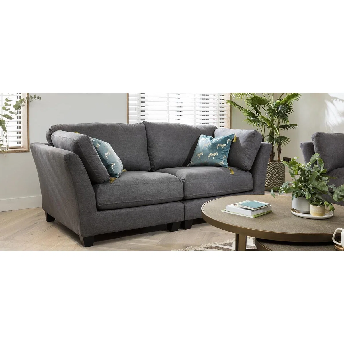Modern Modular Sectional 2 Seater Sofa 214cm Premium Custom Fabric – image 3