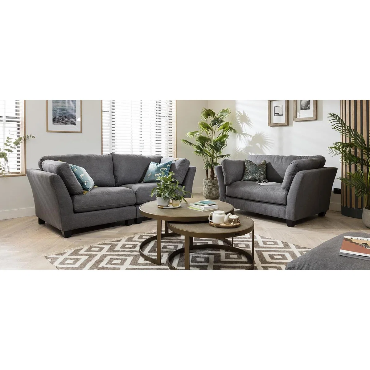 Modern Modular Sectional 2 Seater Sofa 214cm Premium Custom Fabric – image 4