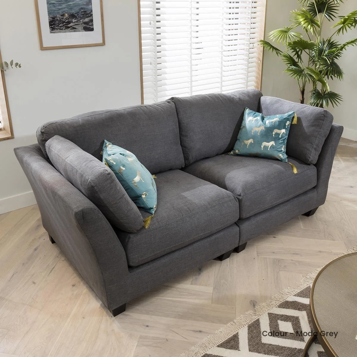 Modern Modular Sectional 2 Seater Sofa 214cm Premium Custom Fabric – image 8