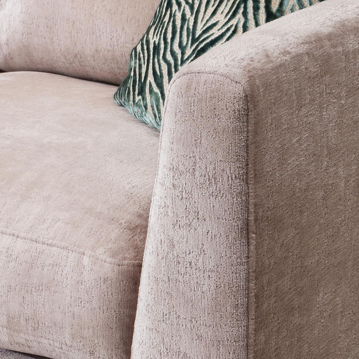 Quatropi Modern 2 Seat Sofa - Premium Fabric - Riviera Blush Pink - 185cm – image 2