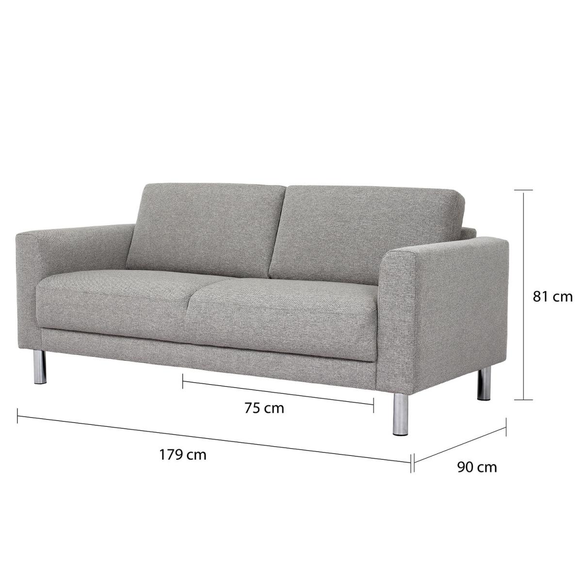 Cleveland 2-Seater Sofa - Light Grey – image 7