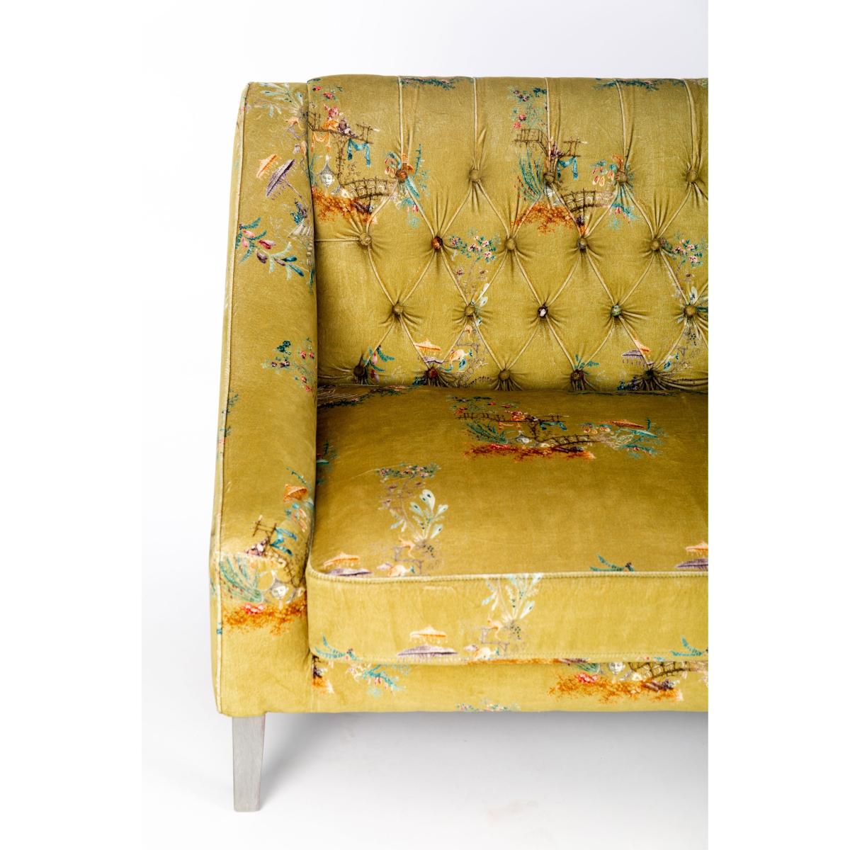 Mind The Gap Baron Tufted 2-Seater Sofa In Cotton Velvet – image 11