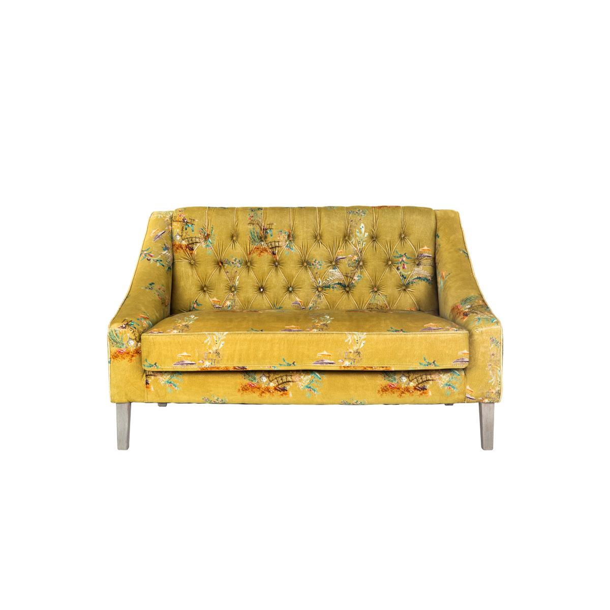 Mind The Gap Baron Tufted 2-Seater Sofa In Cotton Velvet – image 4