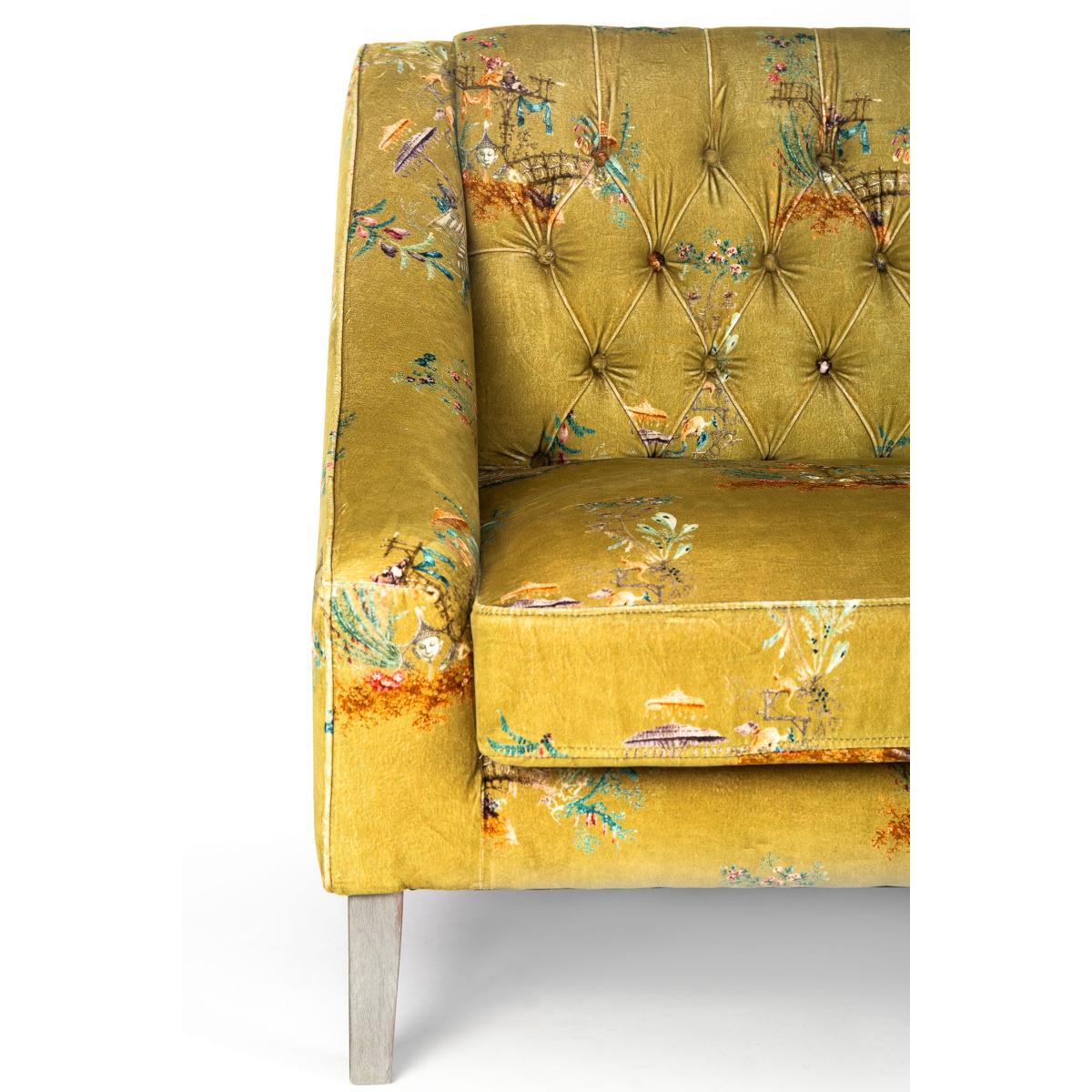 Mind The Gap Baron Tufted 2-Seater Sofa In Cotton Velvet – image 6