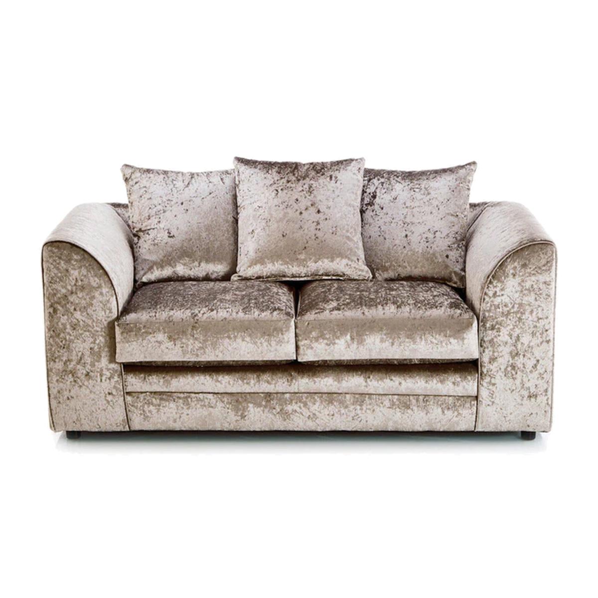 Chicago Crushed Velvet 2 Seater Sofa - Champagne