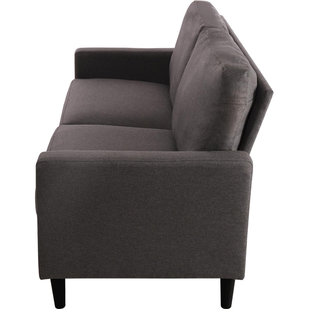 Linen 2 Seater Sofa - Dark Grey – image 3