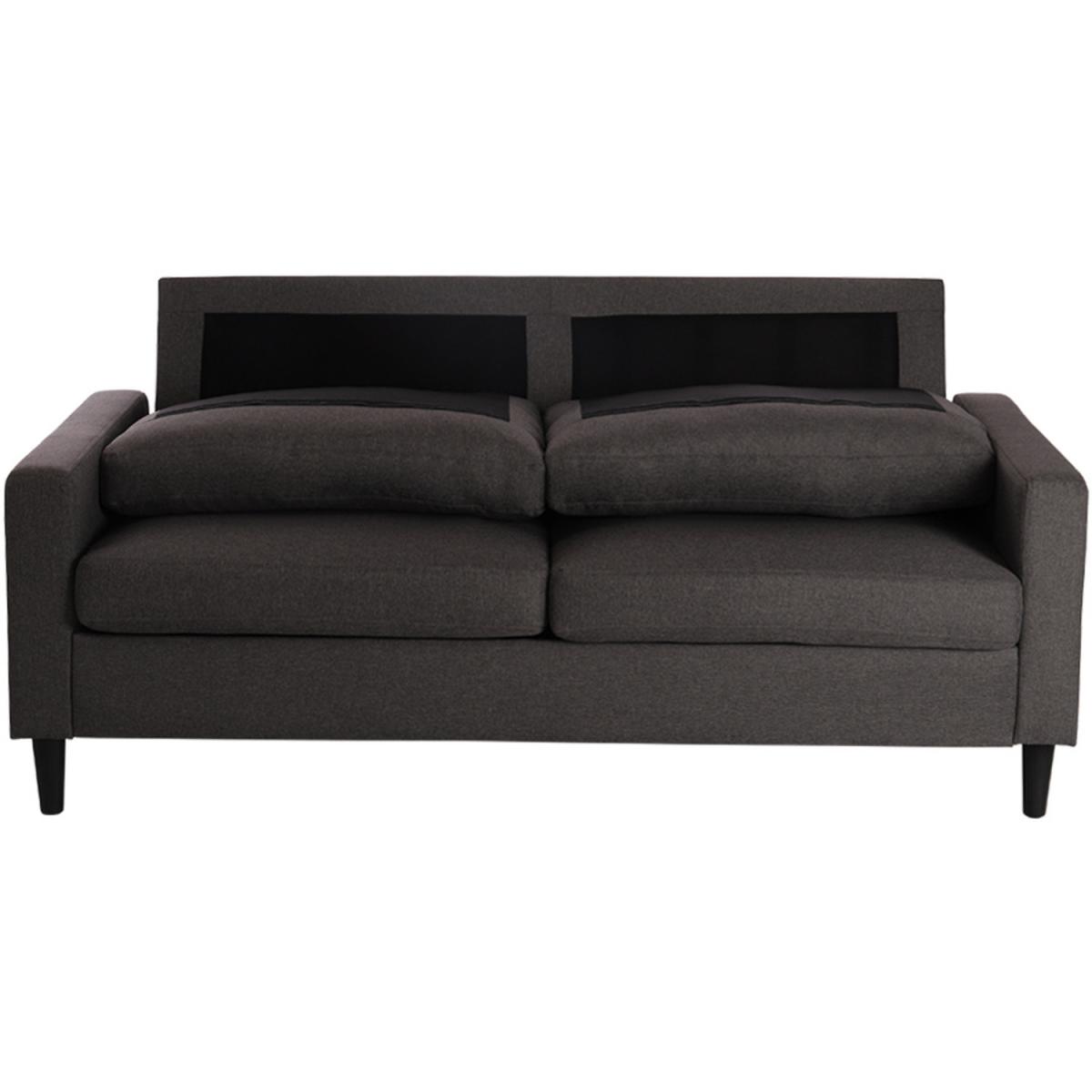 Linen 2 Seater Sofa - Dark Grey – image 4