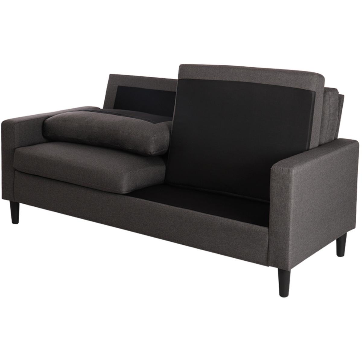 Linen 2 Seater Sofa - Dark Grey – image 6