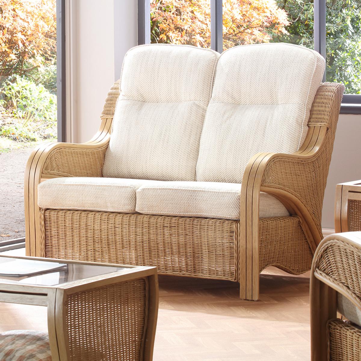 Opera Conservatory Furniture Set 2 Seater Sofa and Chairs - Light Oak – image 2