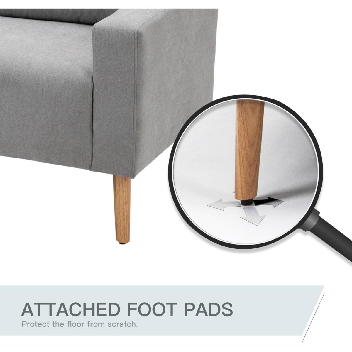 Fabric Upholstery Double Seat Sofa - Grey – image 6