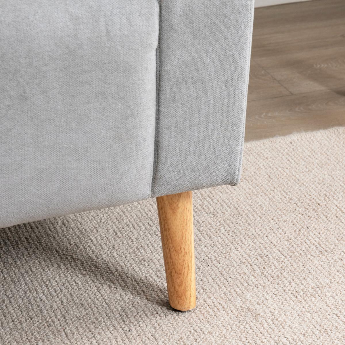 Fabric Upholstery Double Seat Sofa - Grey – image 8