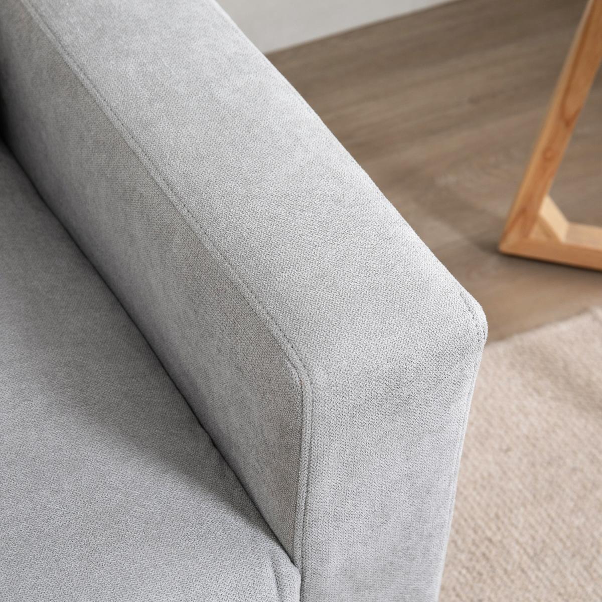 Fabric Upholstery Double Seat Sofa - Grey – image 9