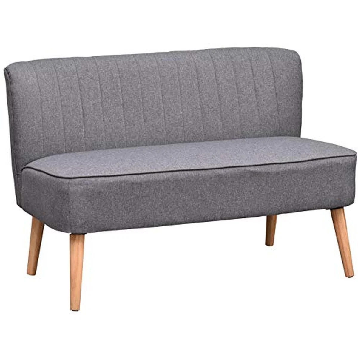 HOMCOM Modern Double Seat Sofa - Grey – image 6