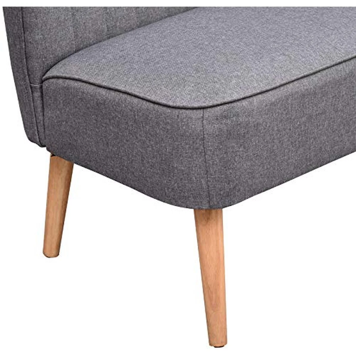 HOMCOM Modern Double Seat Sofa - Grey – image 7