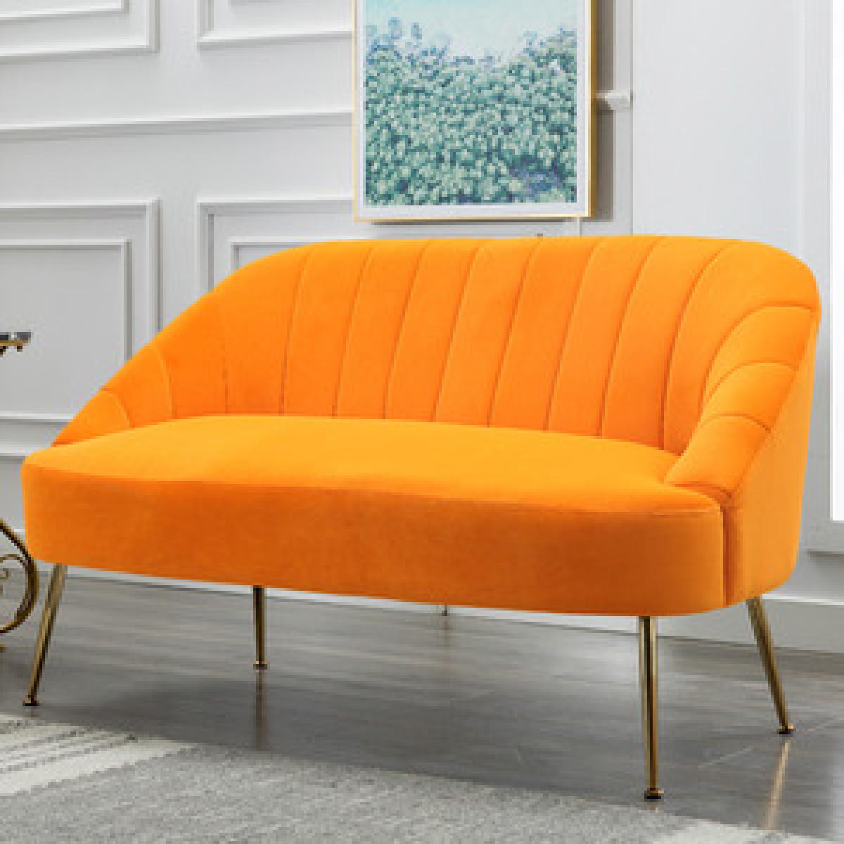 Velvet Comfy Tub Chair Double Seat Sofa - Grey – image 9