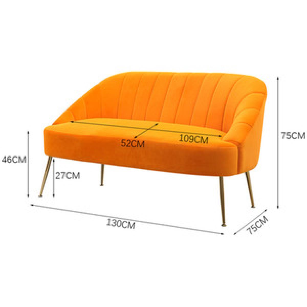 Velvet Comfy Tub Chair Double Seat Sofa - Grey – image 10
