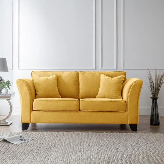 The Anna 2 Seater Sofa - Gold