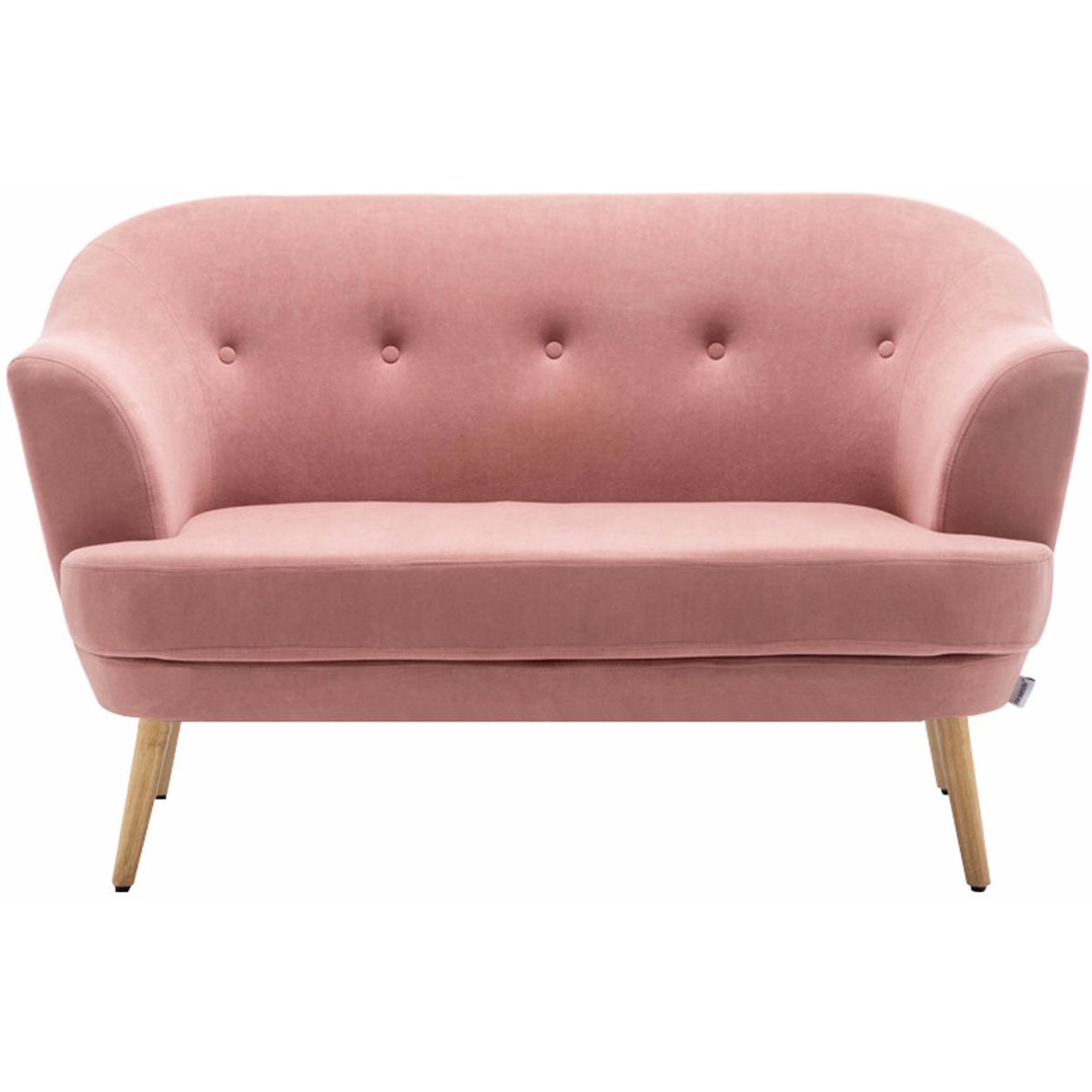 Velvet 2 Seat Accent Sofa Chair Grey  - Grey-Pink – image 2
