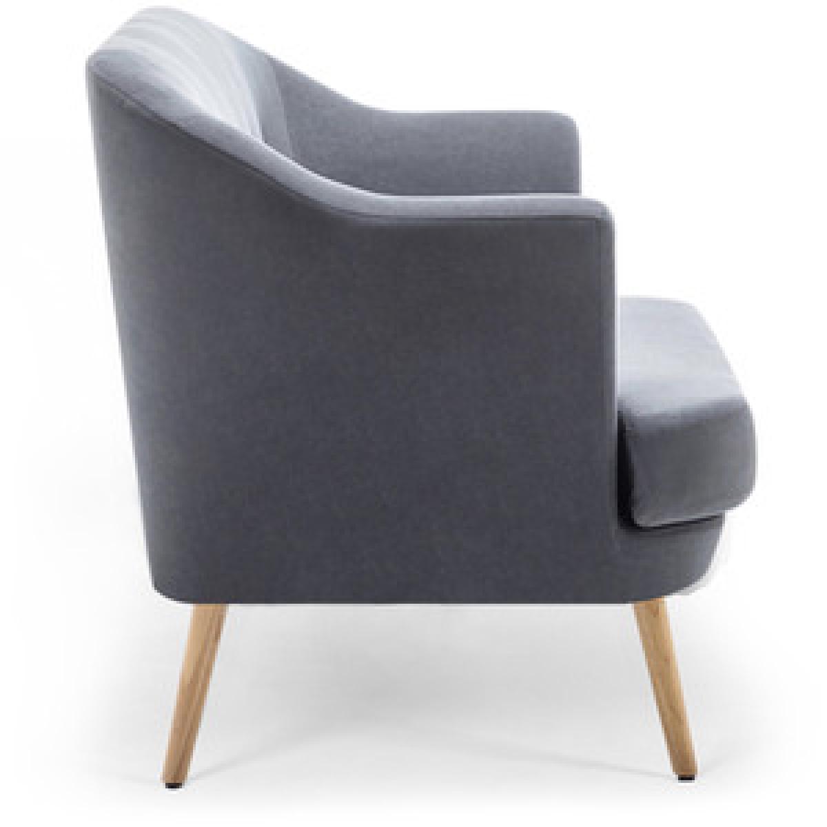 Velvet 2 Seat Accent Sofa Chair Grey  - Grey-Pink – image 13