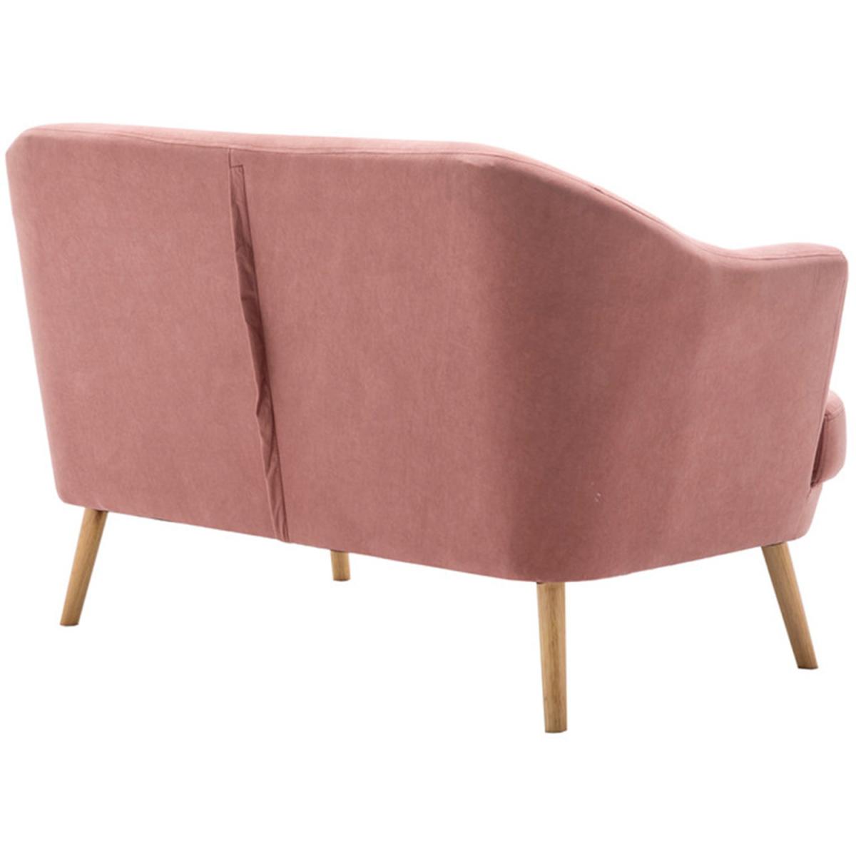 Velvet 2 Seat Accent Sofa Chair Grey  - Grey-Pink – image 3