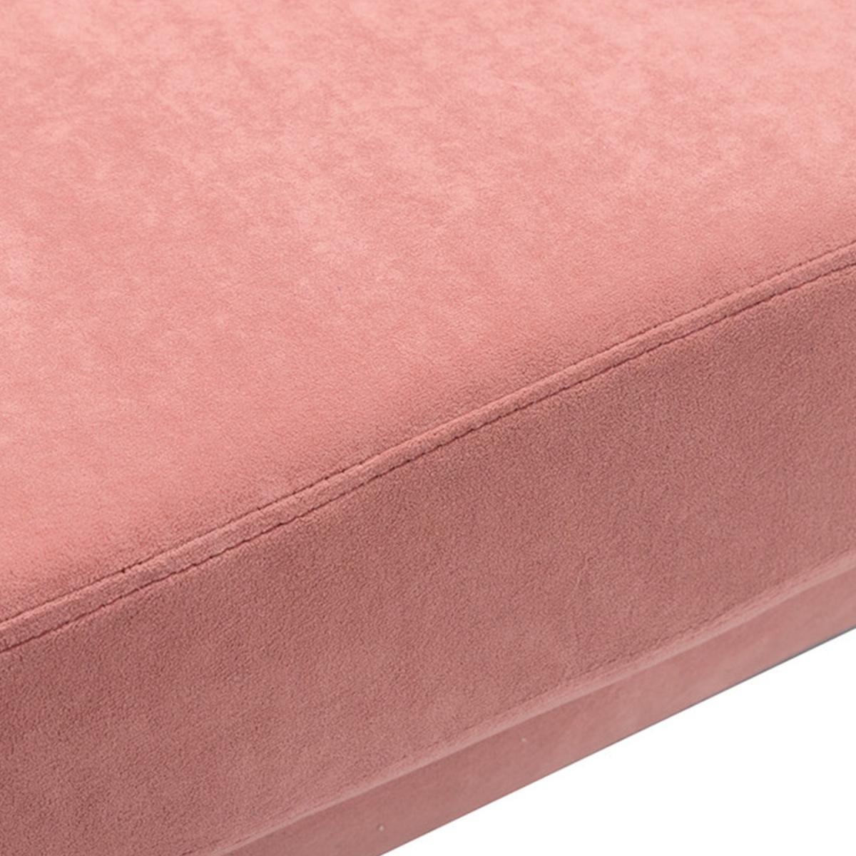 Velvet 2 Seat Accent Sofa Chair Grey  - Grey-Pink – image 4