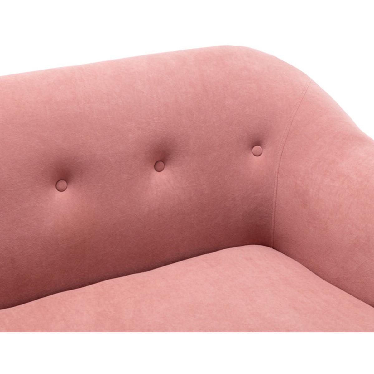 Velvet 2 Seat Accent Sofa Chair Grey  - Grey-Pink – image 5