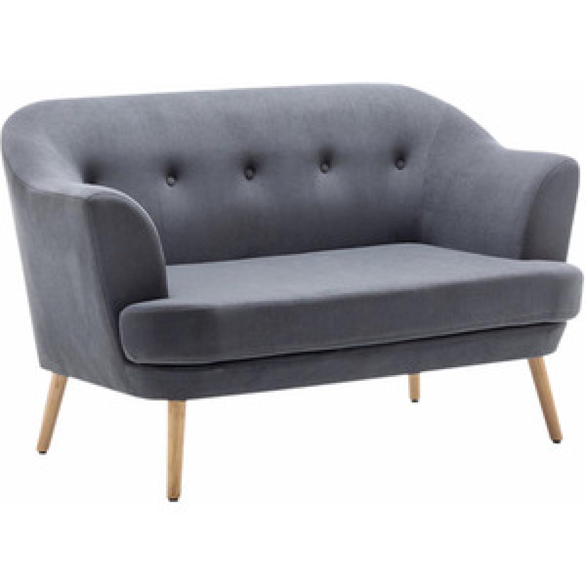 Velvet 2 Seat Accent Sofa Chair Grey  - Grey-Pink – image 9