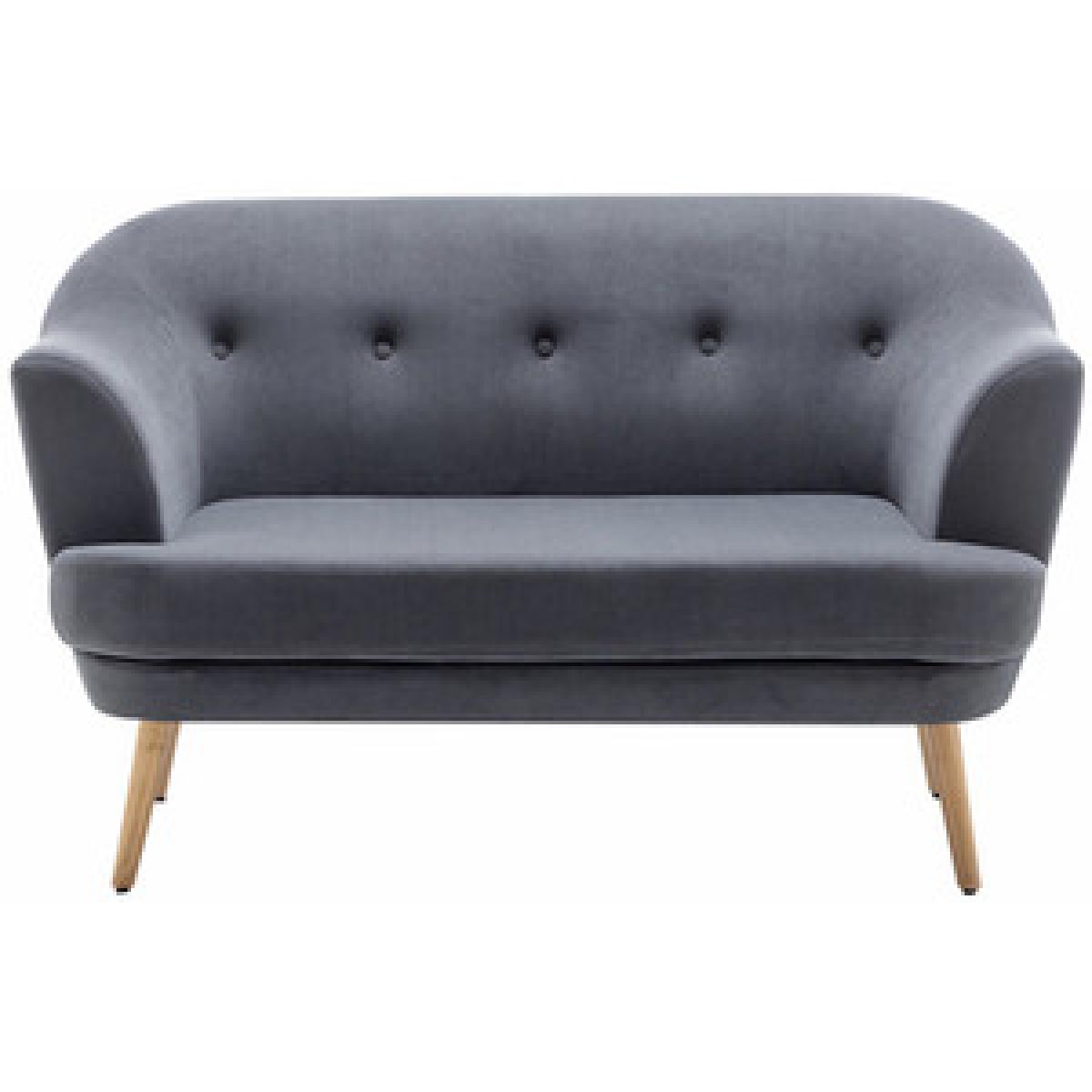 Velvet 2 Seat Accent Sofa Chair Grey  - Grey-Pink – image 10