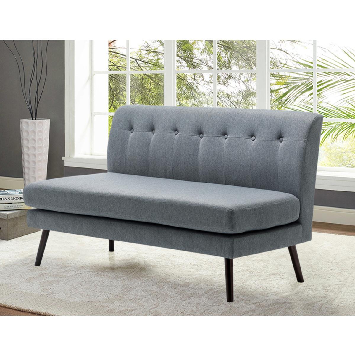 Linen 2 Seat Sofa - Grey – image 8