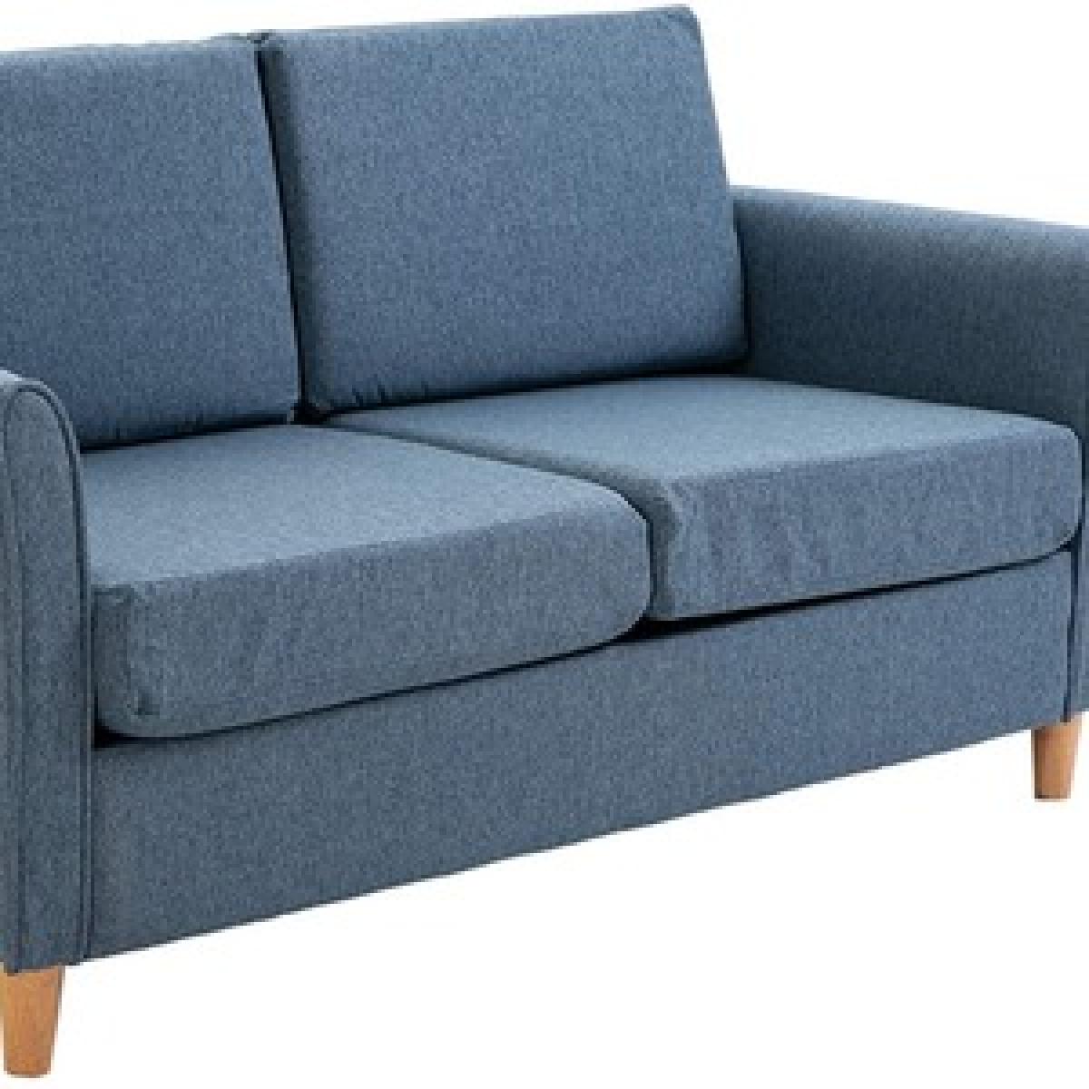 Sofa Double Seat Compact Couch with Armrest - Light grey – image 13