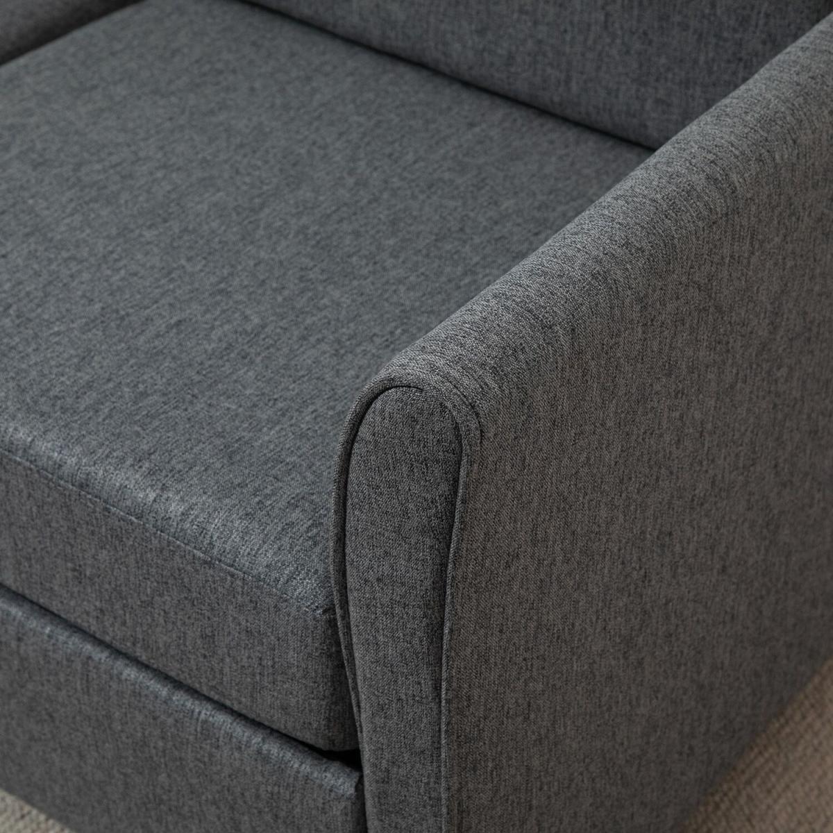 Sofa Double Seat Compact Couch with Armrest - Light grey – image 6
