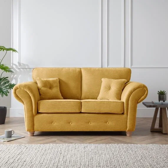 The Amy 2 Seater Sofa - Gold