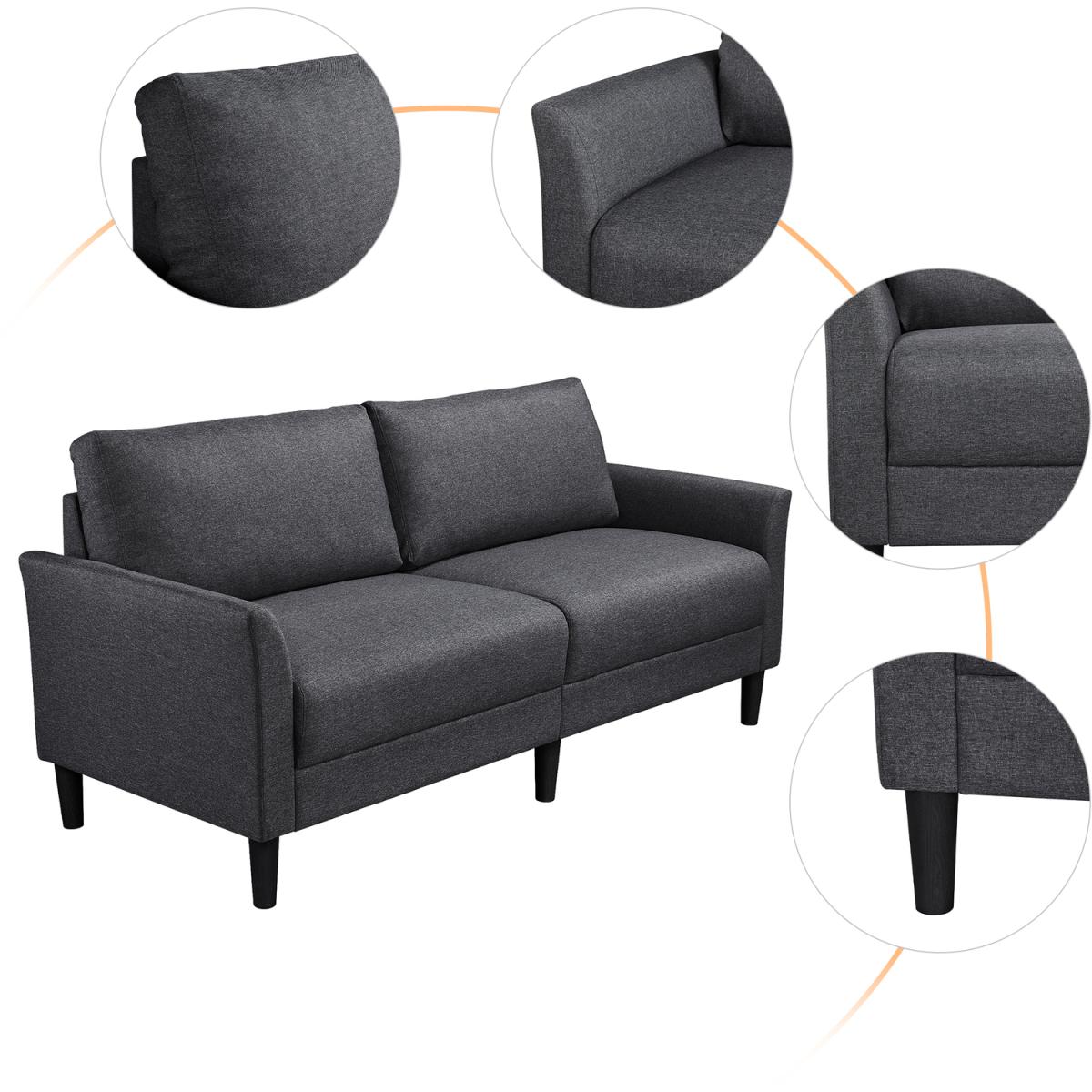 2-Seater Sofa for Living Room - Grey – image 5