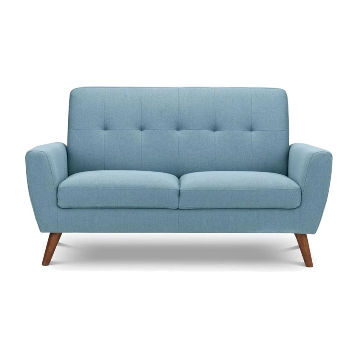 Linen Fabric 2 Seater Sofa - Light Blue – image 1