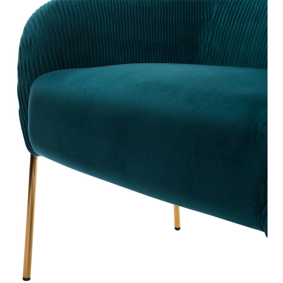 Pleated Velvet Accent Chair Single/Double - Green / Double – image 21