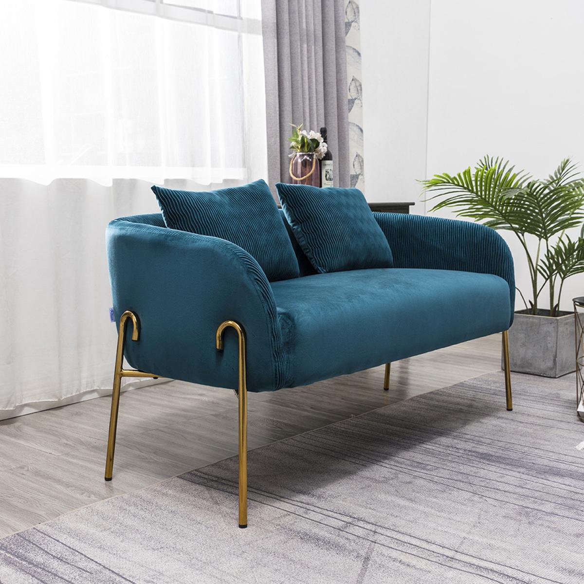 Pleated Velvet Accent Chair Single/Double - Green / Double – image 1
