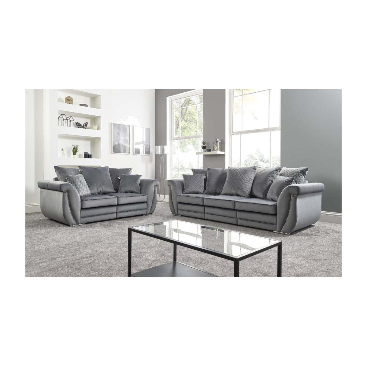 Hampton 3 Seater and 2 Seater Sofas - Grey