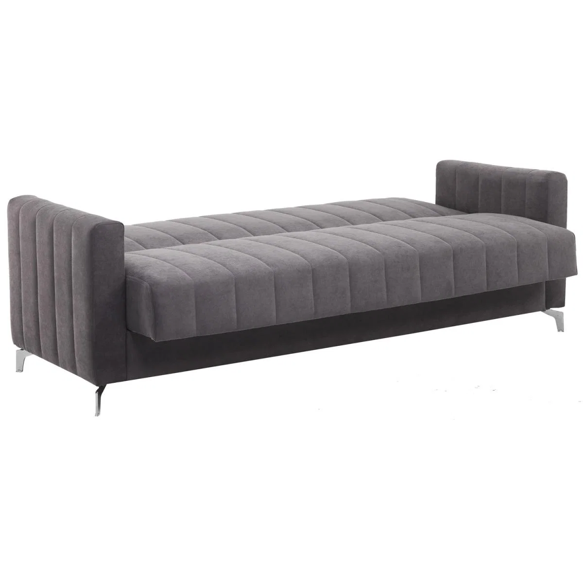 Connie Velvet Sofa Bed 2 Seater with Storage - Grey – image 3