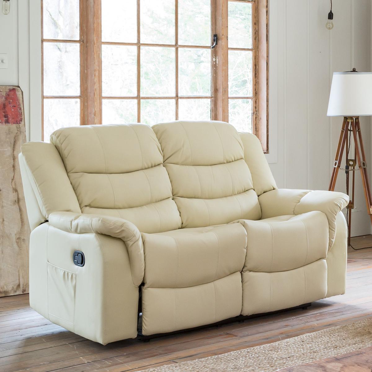 Almeira 2 Seat Recliner Sofa - White – image 1